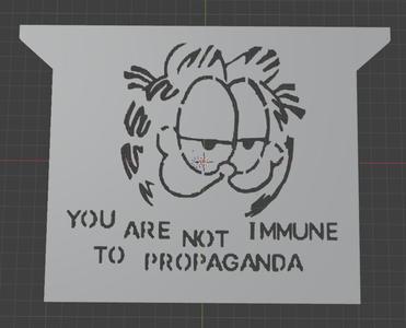 garfield propaganda stencil