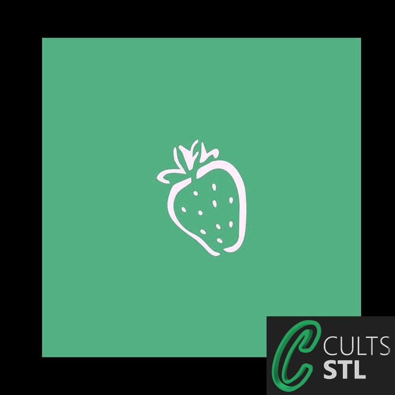 Stencil Morango Frutas - 10x10cm