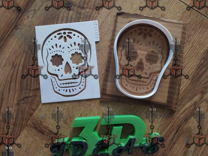 STENCIL SKULL DAY OF THE DEAD