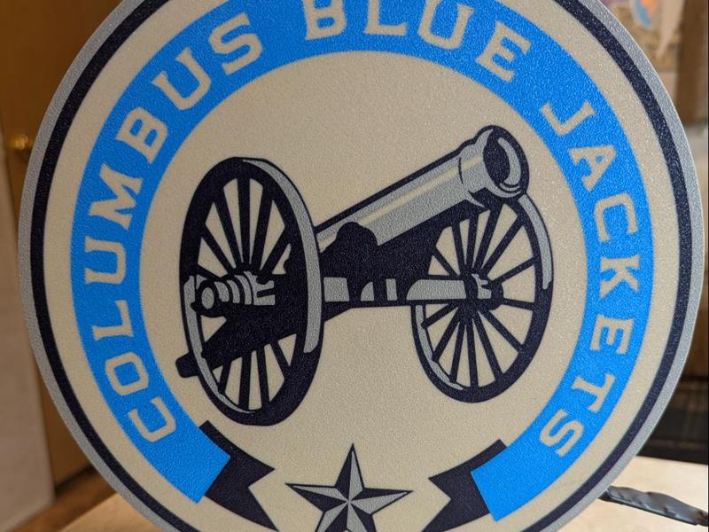 Columbus Blue Jackets Cannon Logo Light Box