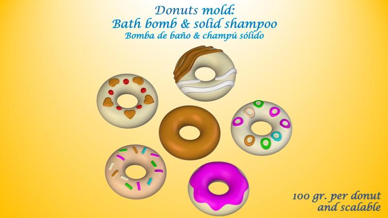 donut mold: BATH BOMB, SOLID SHAMPOO / BOMB BATH, SOLID SHAMPOO