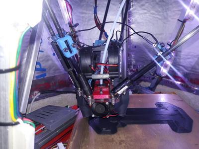 Kossel Clear Dual Blower Mount and Shrouds