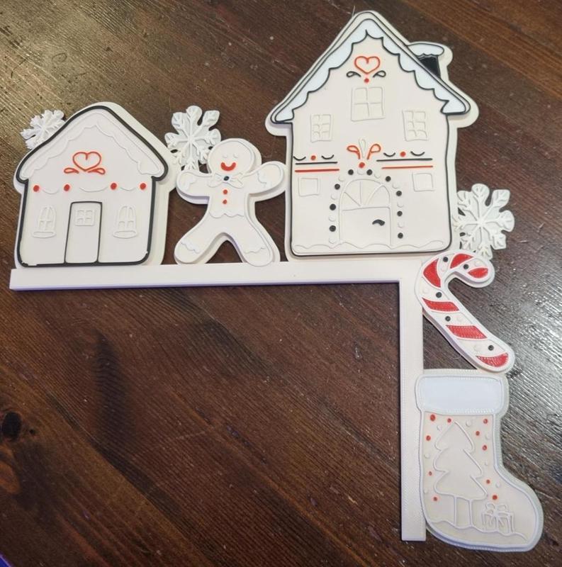 Multicolor print: Gingerbread Christmas corner