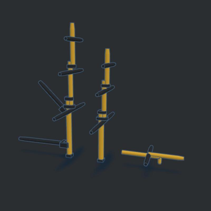 Masts for "The French brig Voltigeur (1804)