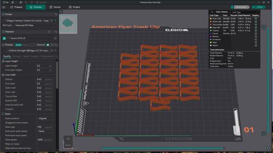 American Flyer Track Clips