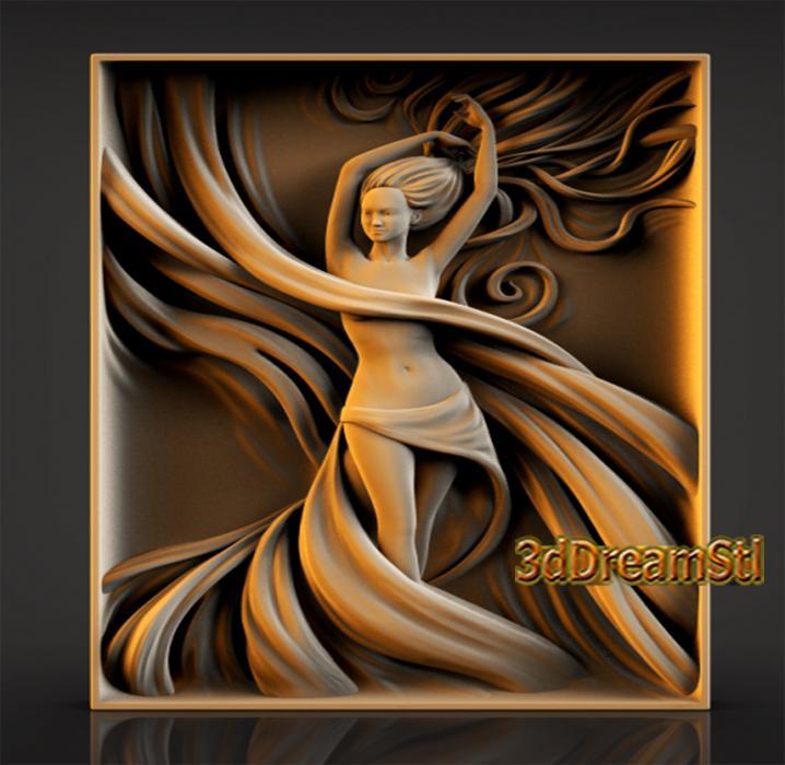 women carving STL model, CNC router engraver, artcam, Aspire, cnc files, wood, art, wall decor, CNC