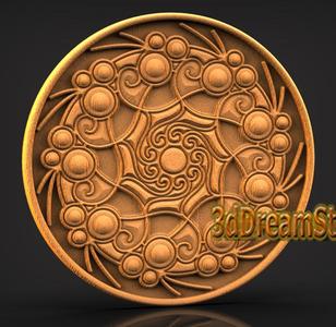 mandala STL model, CNC router engraver, artcam, aspire, cnc files, wood, art, wall decor, CNC