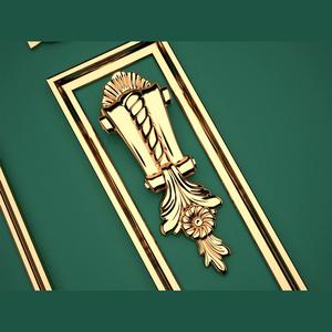 Bracket Floral Decor for CNC 6 pcs 3D STL Router Carving