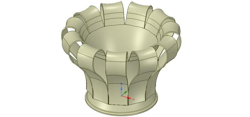 vase cup vessel v27 for 3d-print or cnc