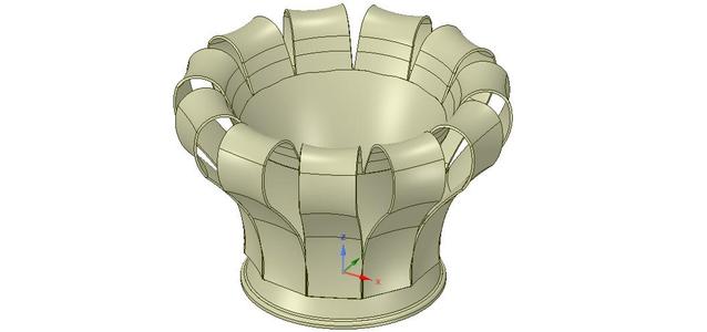 vase cup vessel v27 for 3d-print or cnc