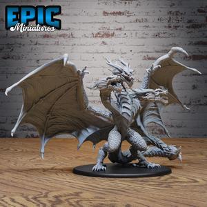 Trinity Horned Wyvern / Dragon Serpent Hybrid / Mountain Monster / Winged Fire Drake / Draconic Reptile Creature / Dragonborn Beast Encounter