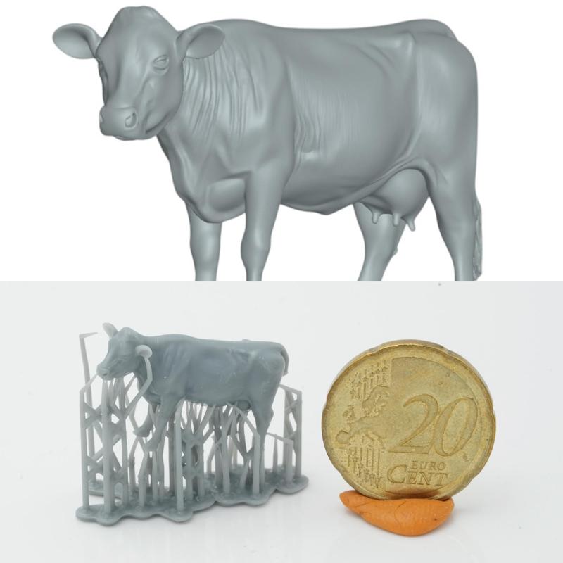 Cow Figure 01 – h0 scaled Animal Miniature (1/87 pre-supported)