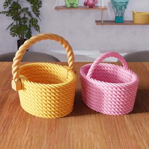 3D Wicker Mesh Easter Basket 3 STL File - 300