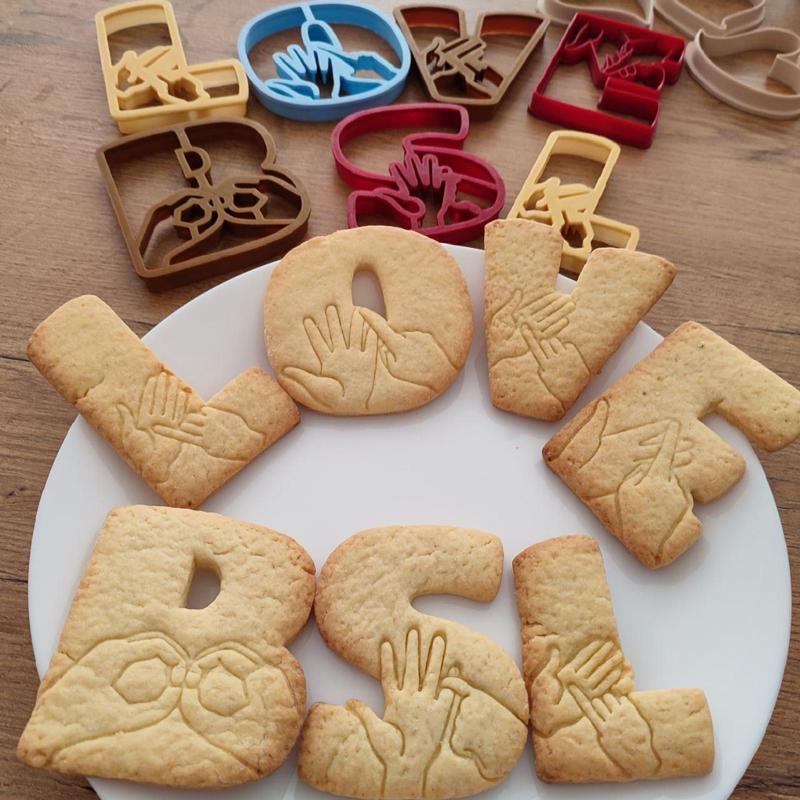Love British Fingerspelling  Cookie Cutter. Friendship  Text Font Cut File Cricut Silhouette Sign Language Alphabet Bsl