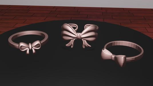 Ribbon Rings Pack x3