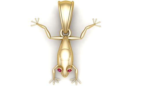 gold frog pendant