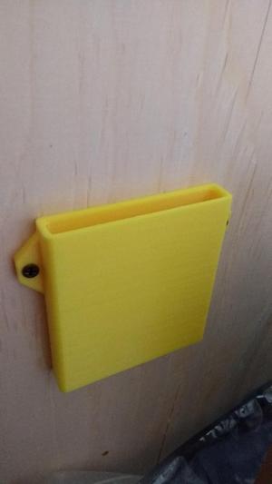 Phone pocket/shelf, woodscrews fastenings