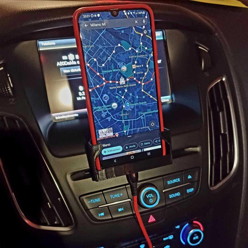Car smartphone cell phone holder for CD slot