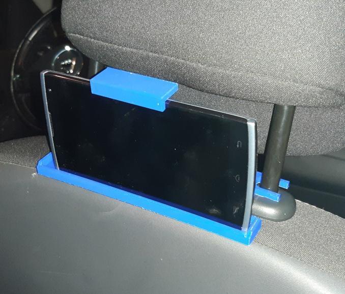 Phone holder for car headrest
