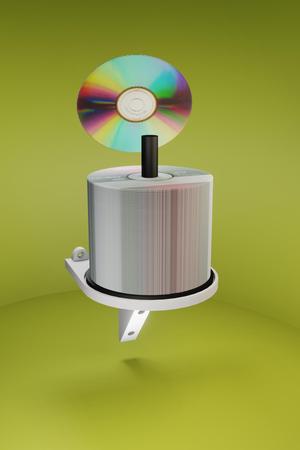 Wall bracket for cd/dvd disc tower