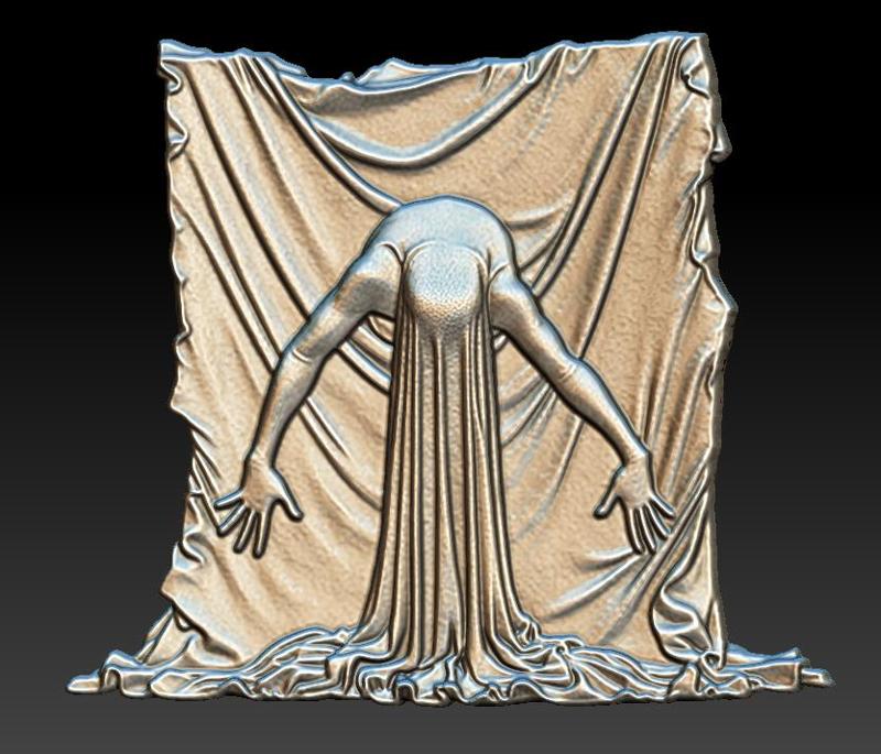 The Draped Supplicant - relief
