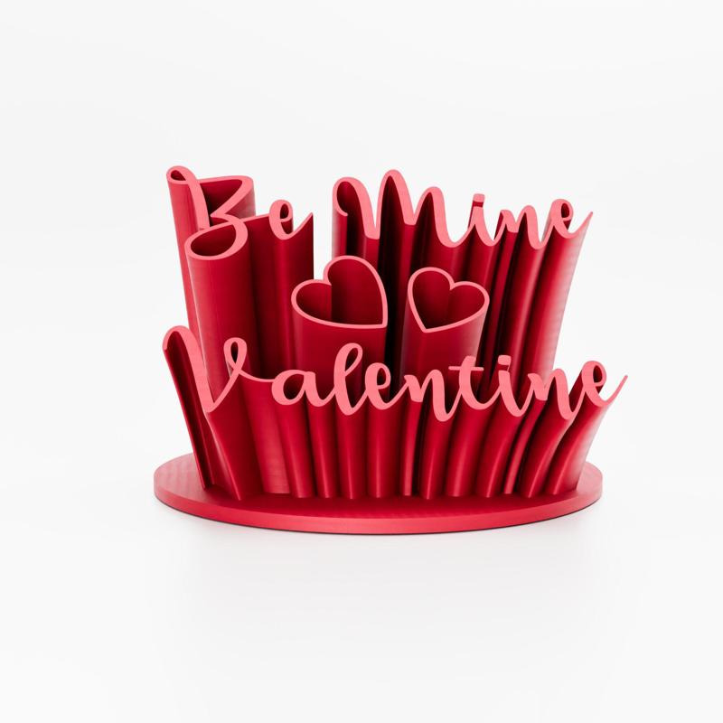 Be Mine Valentine" sculpture - The Essence of Love in 3D