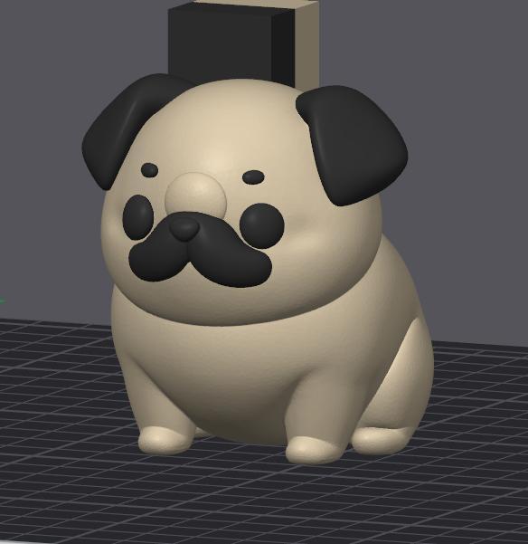 Pug Buddy – 3D Printable Companion (no AMS Required)
