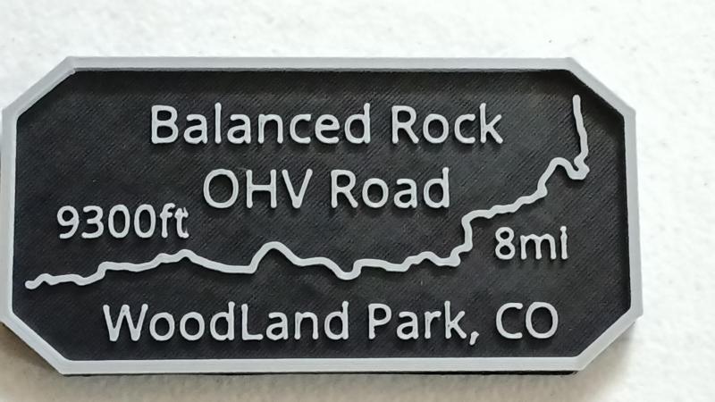 Maverick's Trail Badge Balanced Rock OHV Road Woodlandpark Colorado