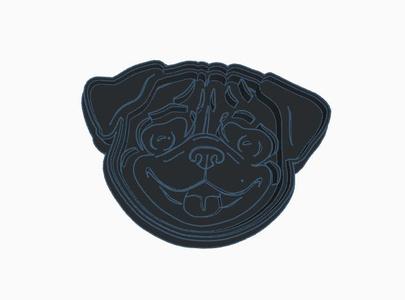 Pug cookie cutter