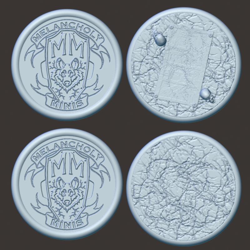 Melancholy Minis art coins/40mm bases and counters