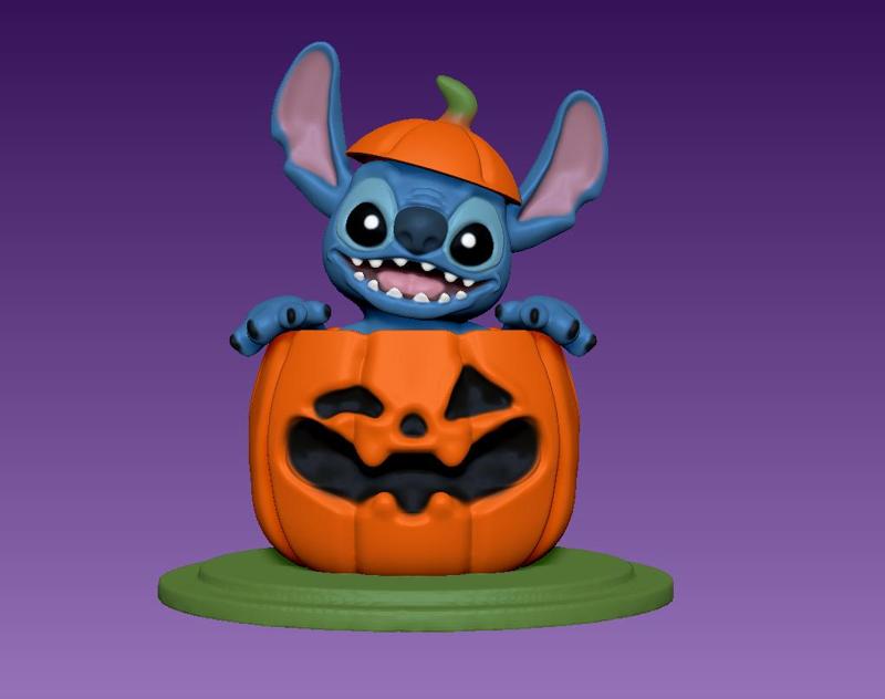 stitch in the pumpkin for the halloween