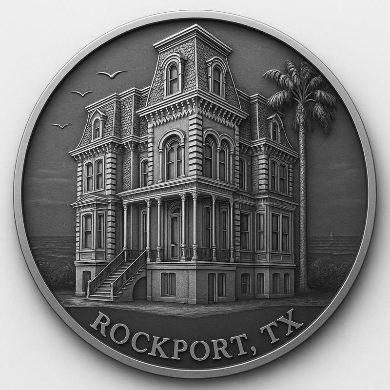 fulton Mansion rockport tx coin token wall art