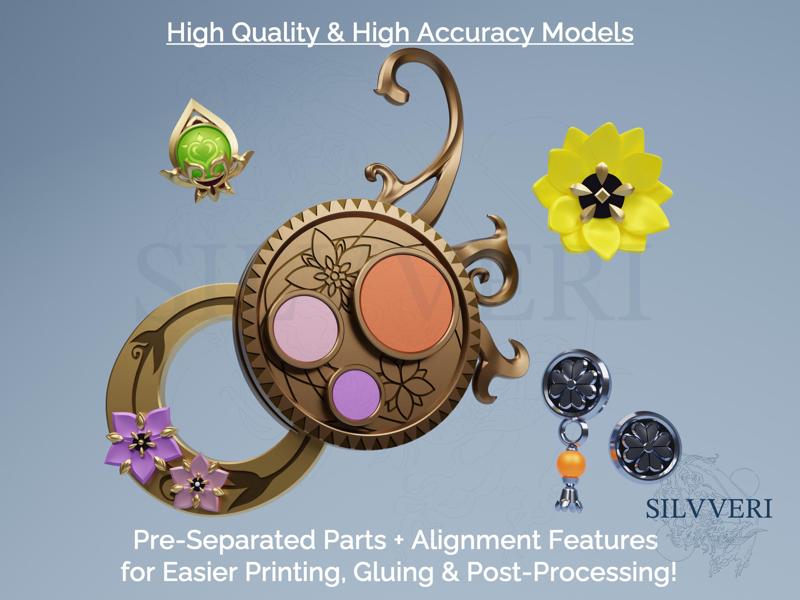 Tighnari Accessories Bundle for Cosplay (Mini Bundle) - Genshin Impact - Instant Download STL Files for 3D Printing