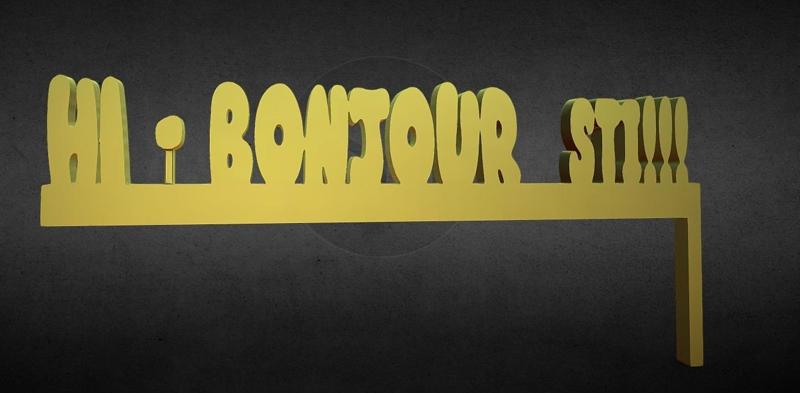 hi bonjours sti!!  quebec greeting door frame decoration