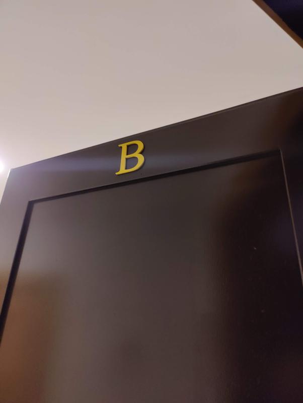 Letter B for door