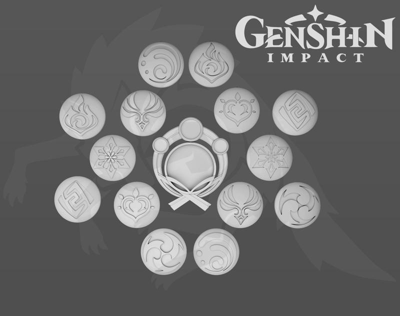 GENSHIN IMPACT VISION INAZUMA GEO ANEMO CREO DENDRO ELECTRO HYDRO PYRO