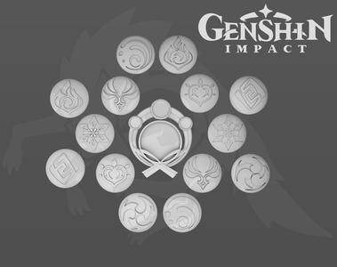 GENSHIN IMPACT VISION INAZUMA GEO ANEMO CREO DENDRO ELECTRO HYDRO PYRO