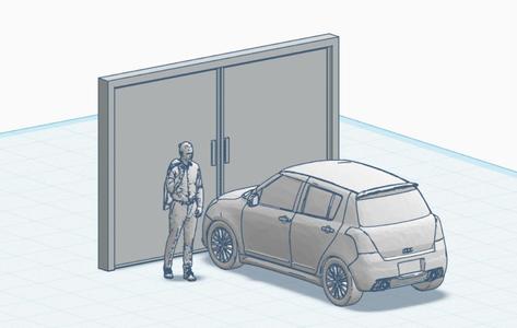 Garage door 1/64 scale