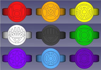 Lantern Corps Rings
