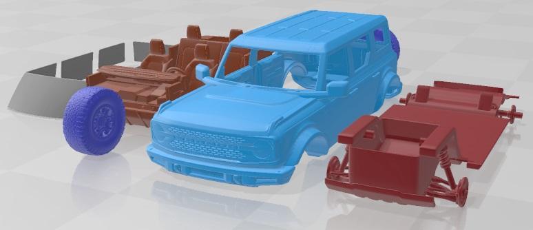 Ford Bronco 2021 4 Door Printable Car