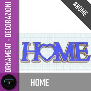'Home' Script Ornament - A Stylish Accent for Your Space