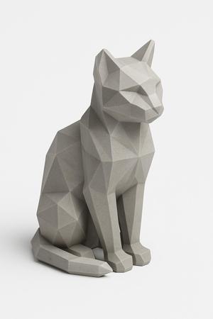 🐱 Low Poly Cat STL – Geometric 3D Printable Model