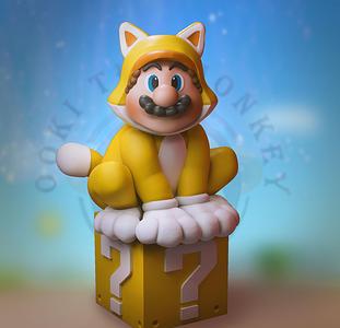 Cat Mario (Super Mario) 3D Model - Pre-Supported Version Included
