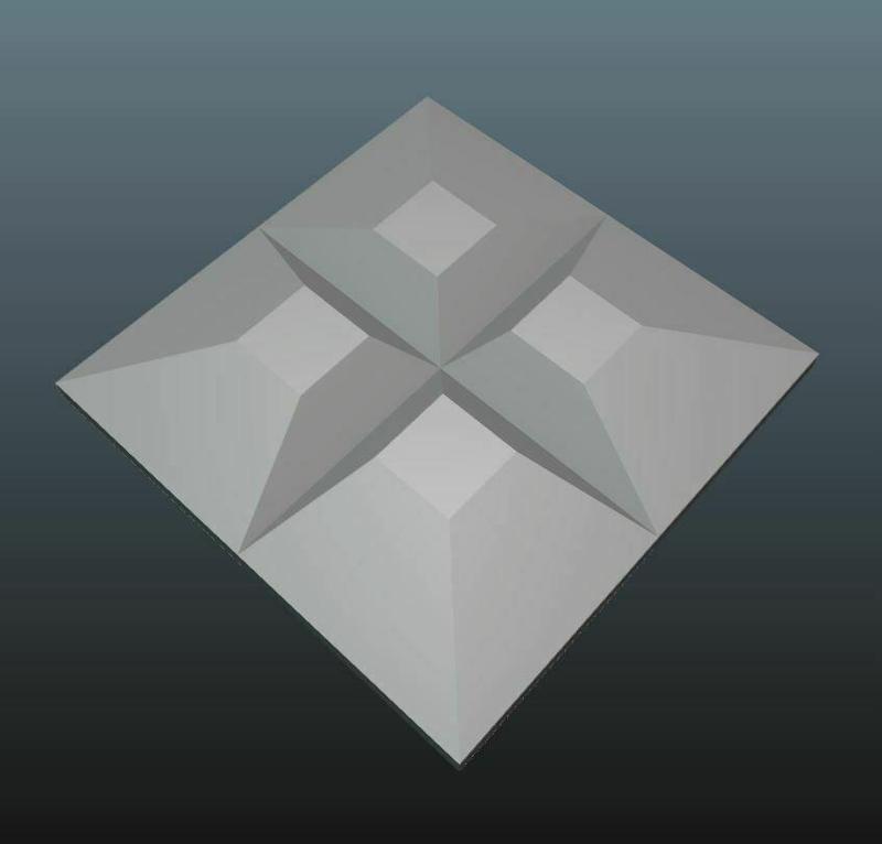 thermoforming 3D wall panel 20cm by 3.3 cm "four"