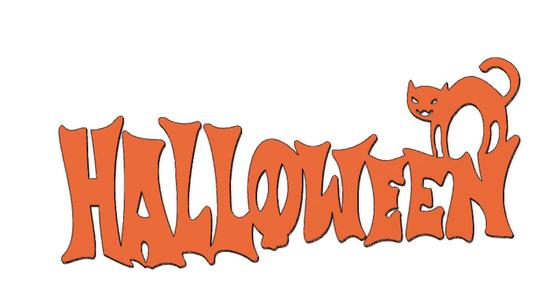 Halloween Sign with Cat