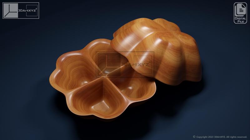 Hearts Bowl - CNC Files for Wood (STL)