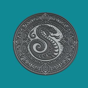 Cerastes Mythological Creature Medallion Cerastes 3d Print Model