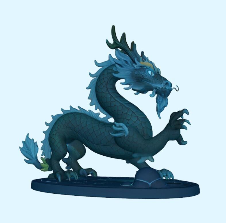 Azure Spiral Dragon – Eastern Serpent Guardian