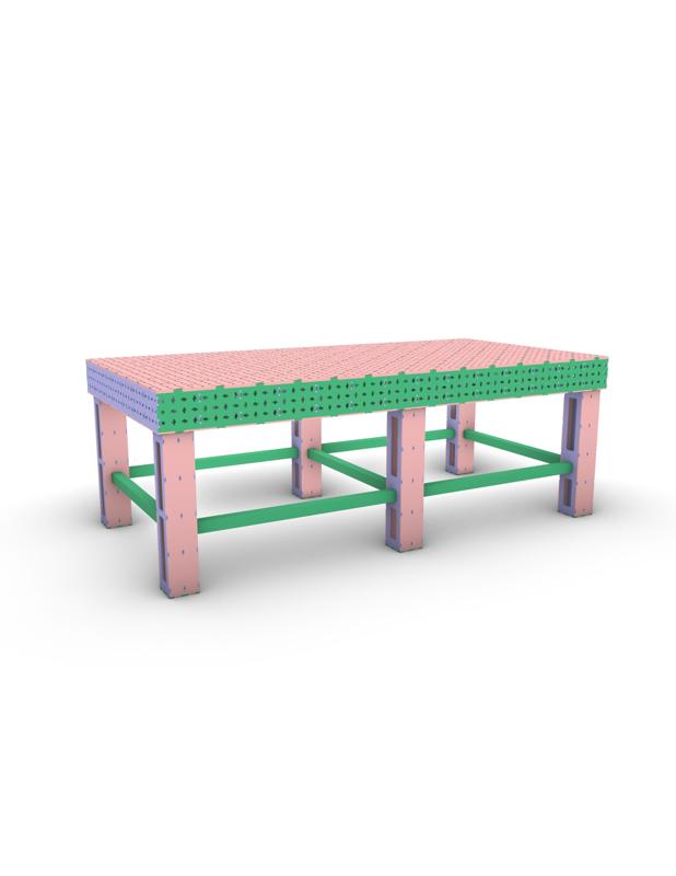 WELDING TABLE - IMPERIAL DIMENSIONS - PLASMA CUT - 2200X1200X150 - 2 inches between connecting centers -DXF FILES