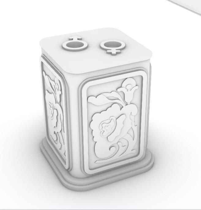 Multifunctional Rose Box - 3D Printable STL (Pen Holder, Piggy Bank, Napkin Stand, Vase)